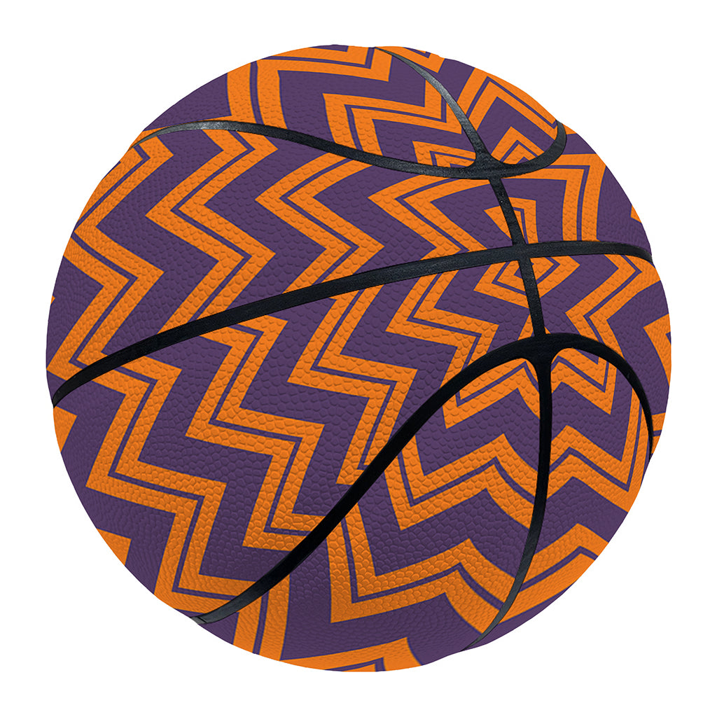 Halloween Zigzag Pattern Print Basketball