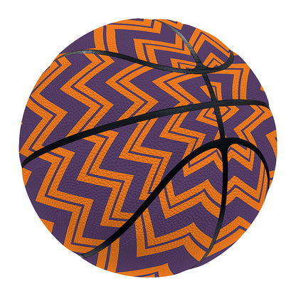 Halloween Zigzag Pattern Print Basketball