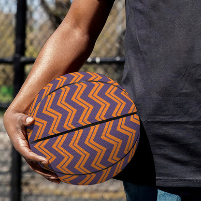 Halloween Zigzag Pattern Print Basketball