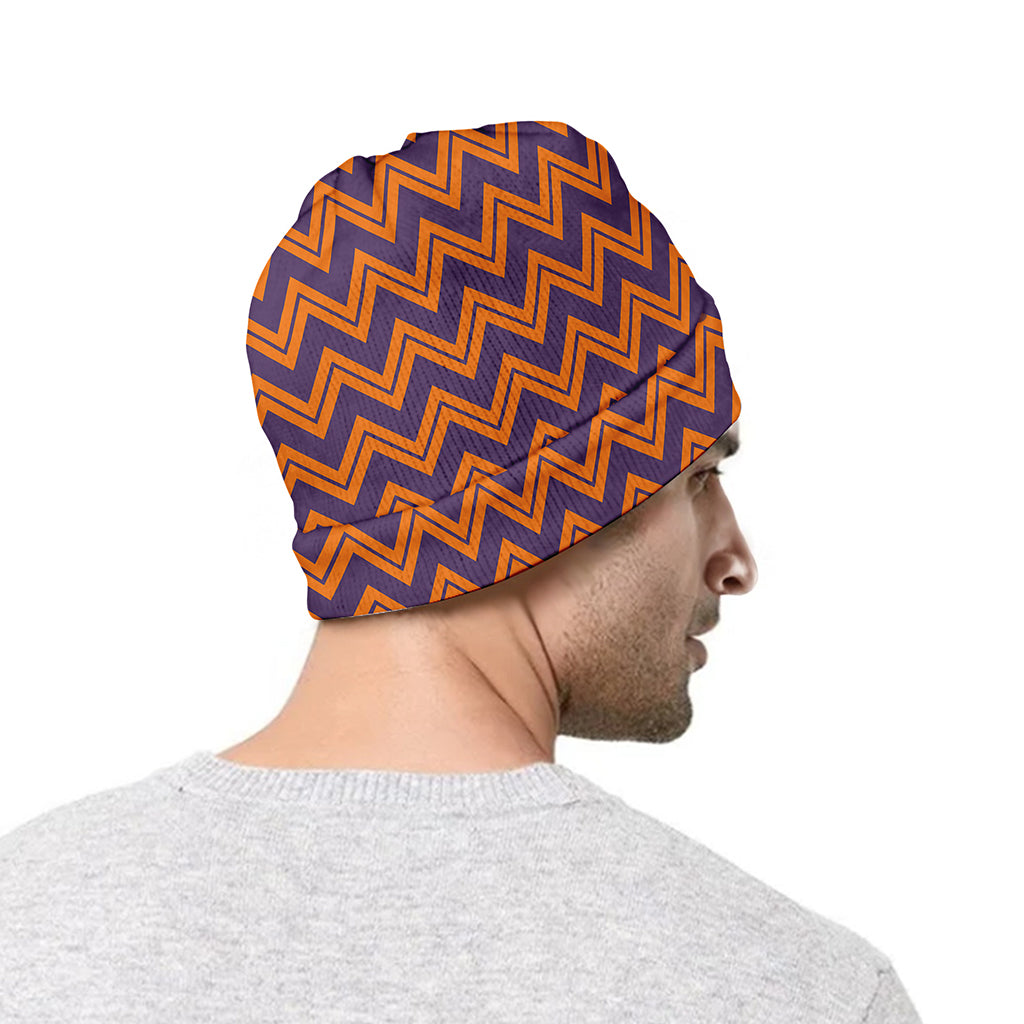 Halloween Zigzag Pattern Print Beanie