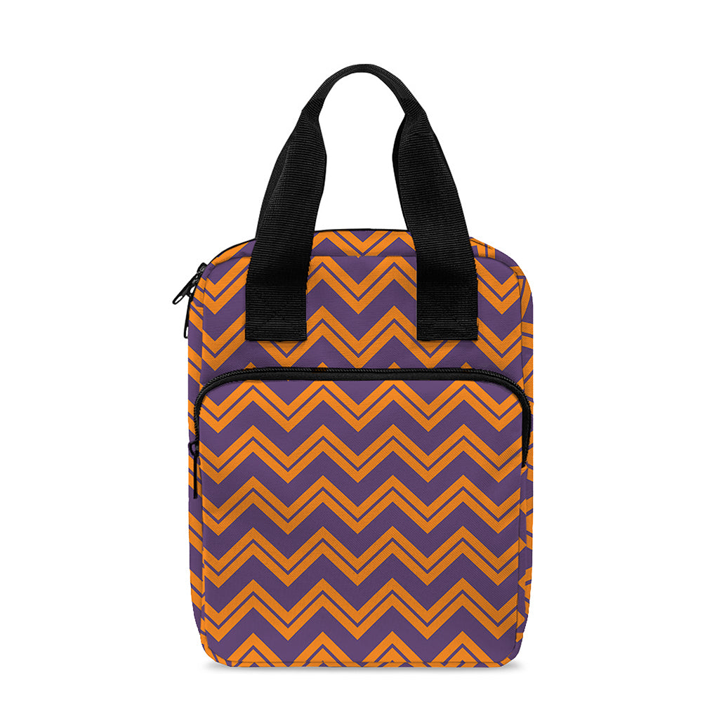 Halloween Zigzag Pattern Print Bible Tote Bag