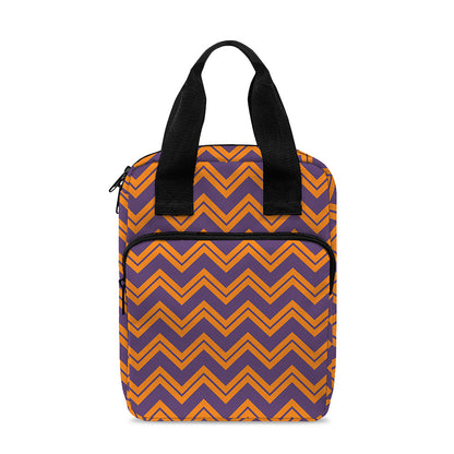 Halloween Zigzag Pattern Print Bible Tote Bag