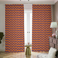 Halloween Zigzag Pattern Print Dimout Pencil Pleat Curtains