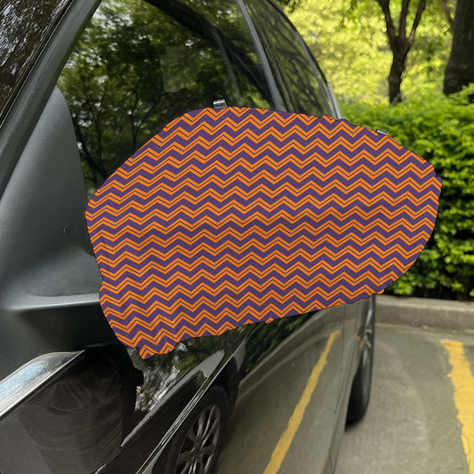 Halloween Zigzag Pattern Print Car Side Mirror Covers