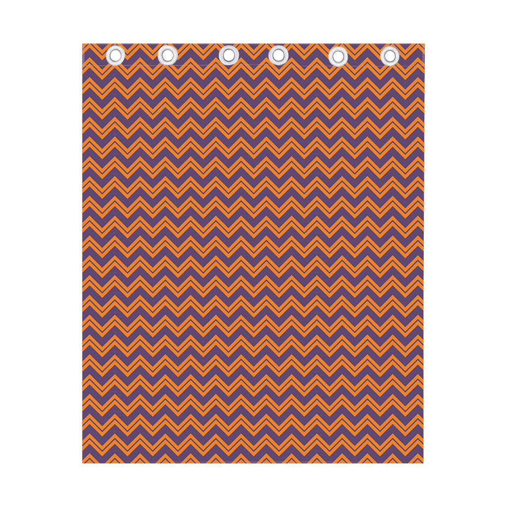 Halloween Zigzag Pattern Print Curtain