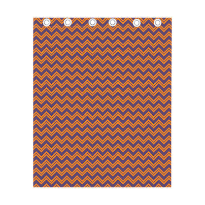 Halloween Zigzag Pattern Print Curtain
