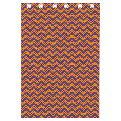Halloween Zigzag Pattern Print Curtain