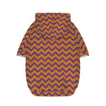 Halloween Zigzag Pattern Print Dog Zip Up Hoodie