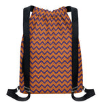 Halloween Zigzag Pattern Print Drawstring Backpack
