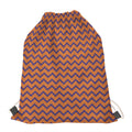 Halloween Zigzag Pattern Print Drawstring Bag