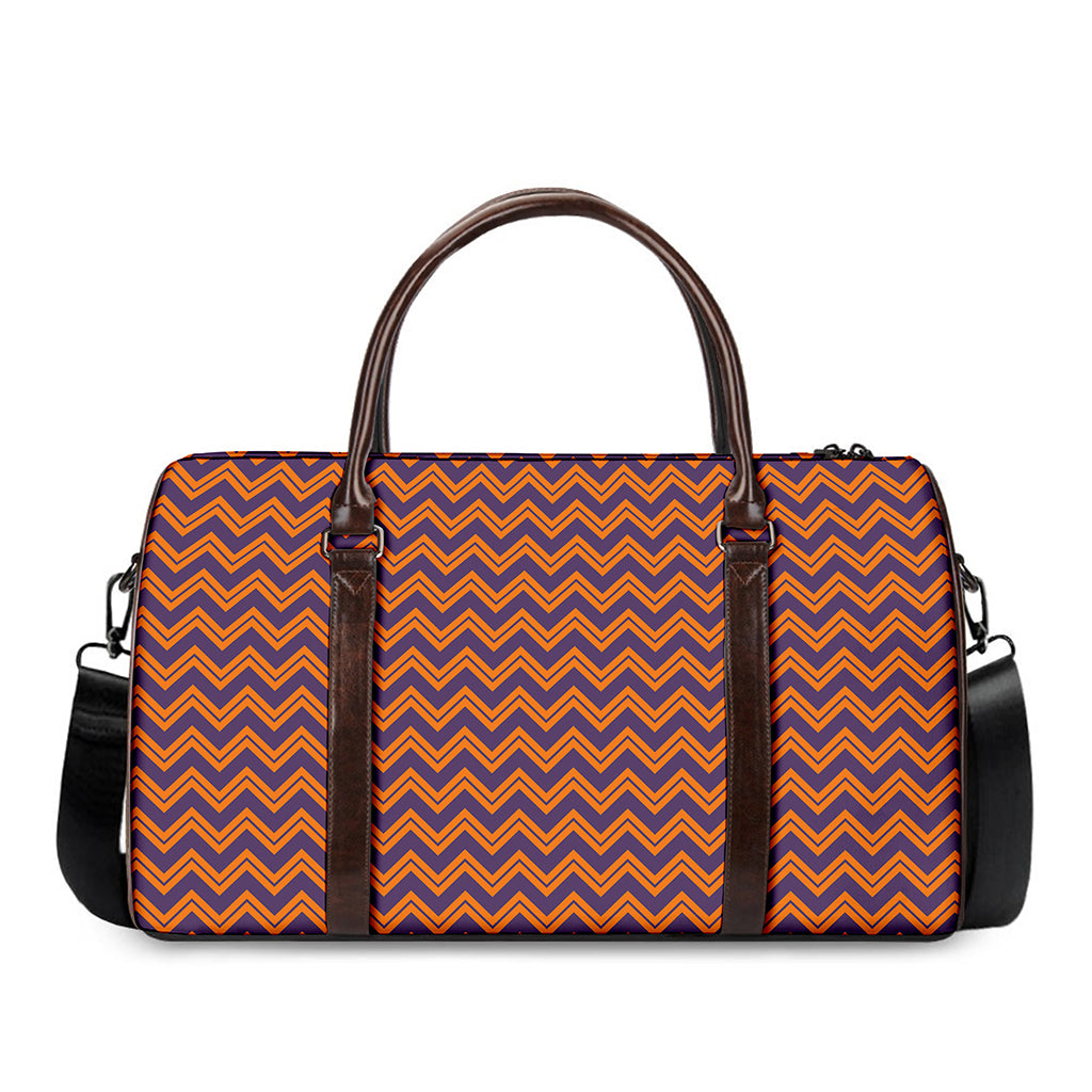 Halloween Zigzag Pattern Print Duffle Bag