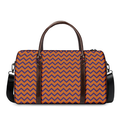 Halloween Zigzag Pattern Print Duffle Bag