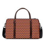 Halloween Zigzag Pattern Print Duffle Bag