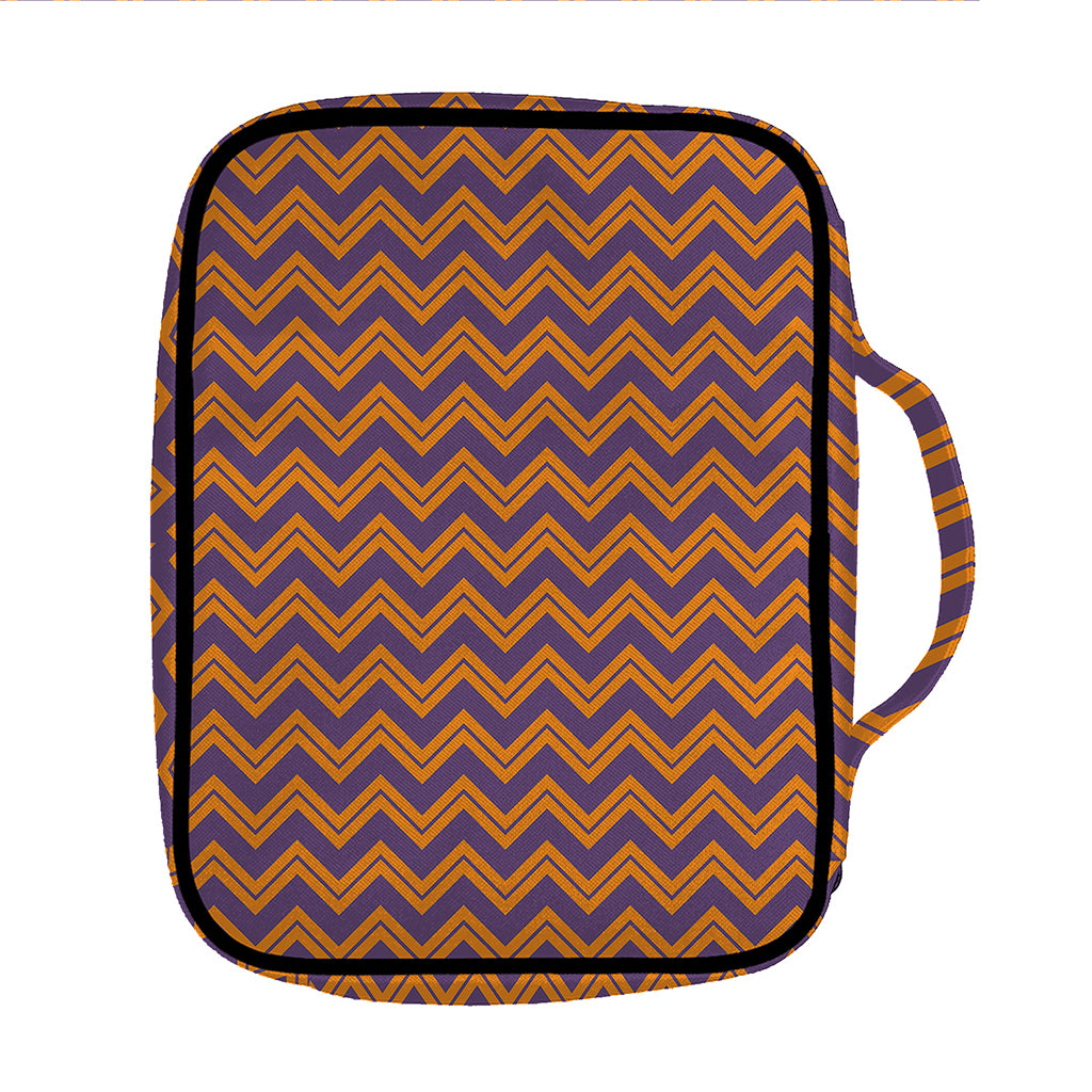 Halloween Zigzag Pattern Print Front Pocket Bible Bag