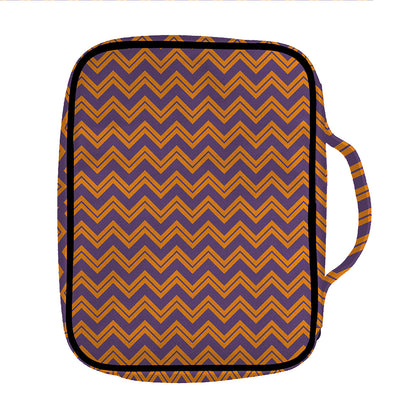 Halloween Zigzag Pattern Print Front Pocket Bible Bag