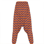 Halloween Zigzag Pattern Print Hammer Pants