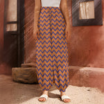 Halloween Zigzag Pattern Print Harem Pants