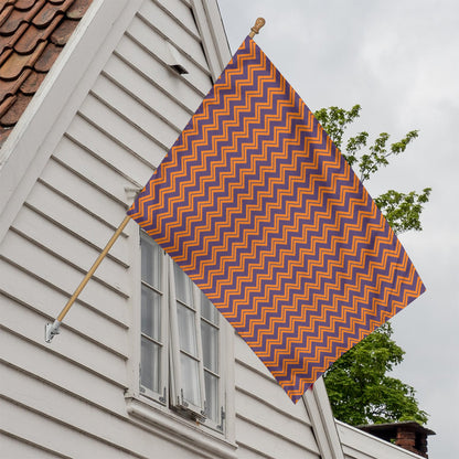 Halloween Zigzag Pattern Print House Flag