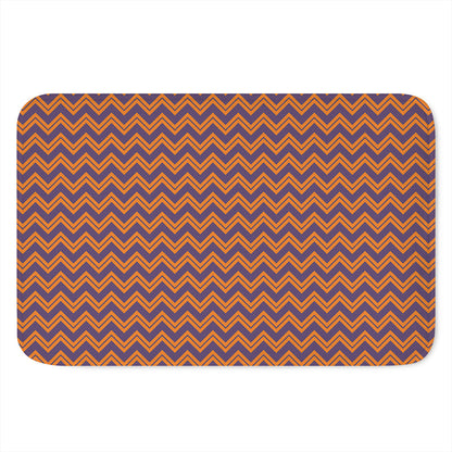 Halloween Zigzag Pattern Print Indoor Door Mat