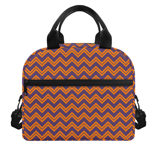 Halloween Zigzag Pattern Print Insulated Lunch Bag