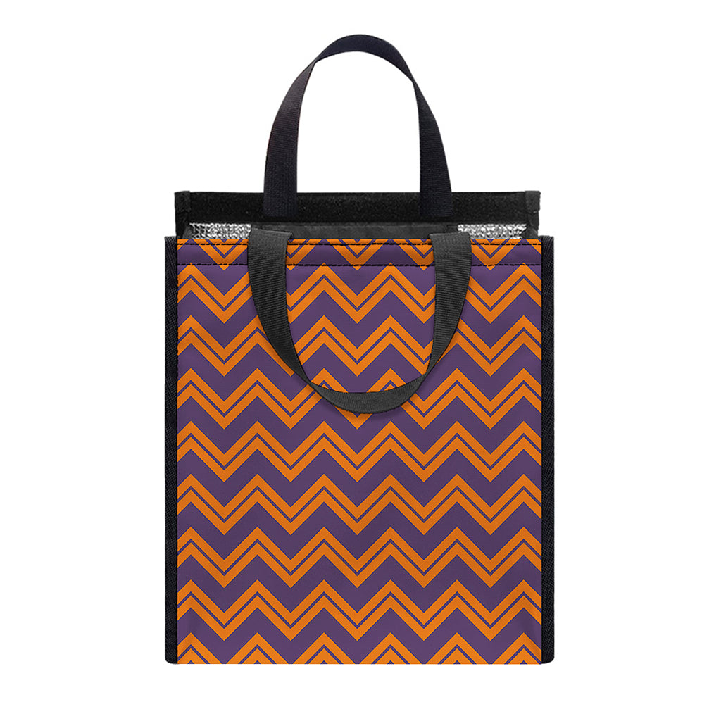 Halloween Zigzag Pattern Print Insulated Lunch Tote
