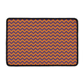 Halloween Zigzag Pattern Print Kitchen Mat