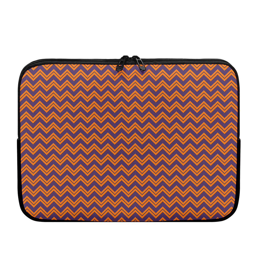 Halloween Zigzag Pattern Print Laptop Sleeve