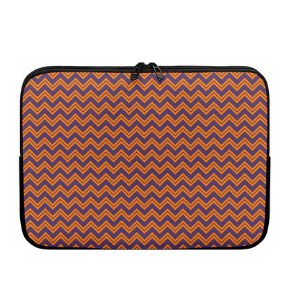 Halloween Zigzag Pattern Print Laptop Sleeve