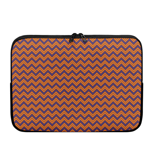 Halloween Zigzag Pattern Print Laptop Sleeve