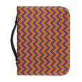 Halloween Zigzag Pattern Print Leather Bible Cover