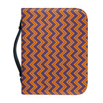 Halloween Zigzag Pattern Print Leather Bible Cover