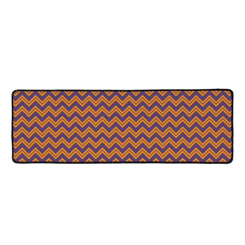 Halloween Zigzag Pattern Print Long Kitchen Mat