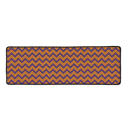 Halloween Zigzag Pattern Print Long Kitchen Mat