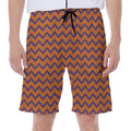 Halloween Zigzag Pattern Print Men's Beach Shorts