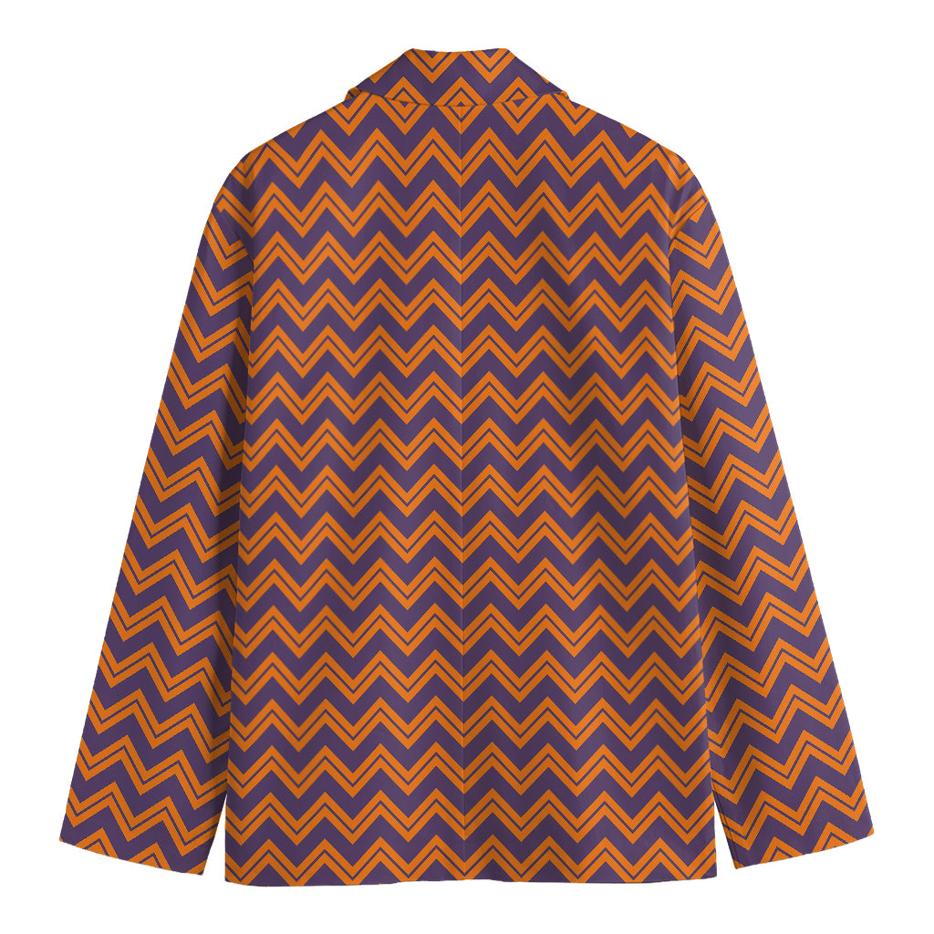 Halloween Zigzag Pattern Print Men's Blazer