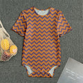 Halloween Zigzag Pattern Print Men's Bodysuit