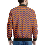 Halloween Zigzag Pattern Print Men's Bomber Jacket