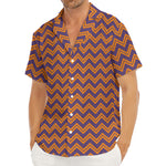 Halloween Zigzag Pattern Print Men's Deep V-Neck Shirt