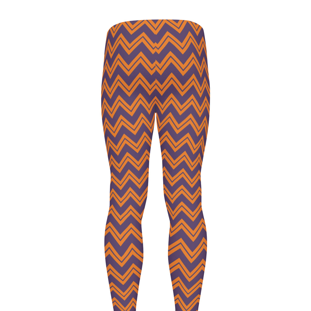 Halloween Zigzag Pattern Print Men's leggings