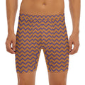Halloween Zigzag Pattern Print Men's Long Boxer Briefs