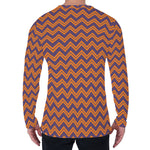 Halloween Zigzag Pattern Print Men's Long Sleeve T-Shirt