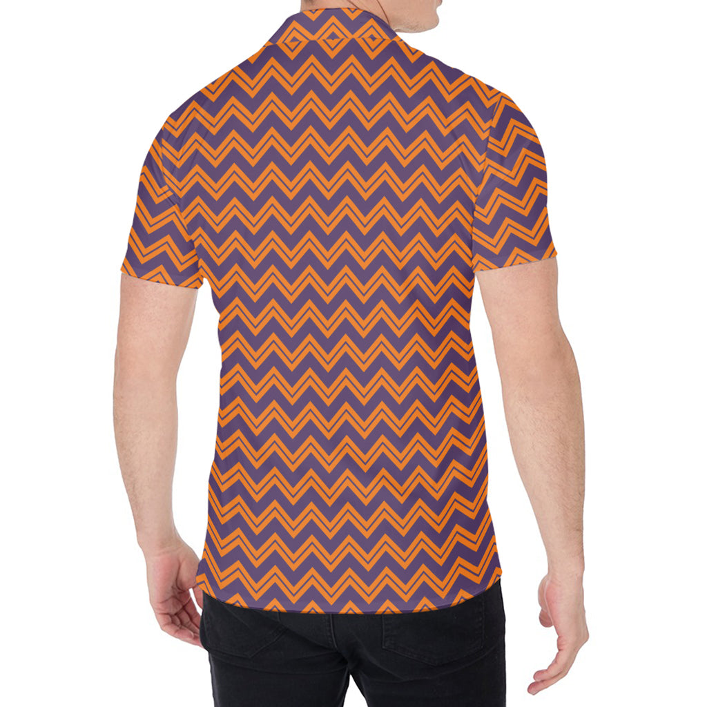 Halloween Zigzag Pattern Print Men's Shirt