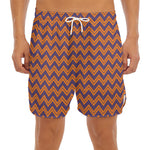 Halloween Zigzag Pattern Print Men's Split Running Shorts