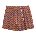 Halloween Zigzag Pattern Print Mesh Shorts