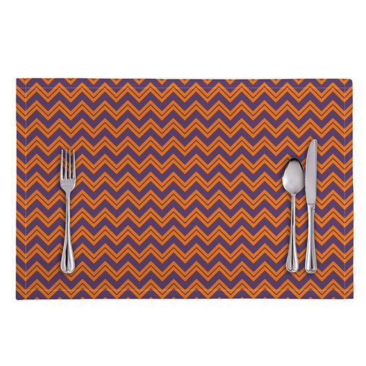 Halloween Zigzag Pattern Print Placemat