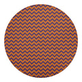 Halloween Zigzag Pattern Print Round Blanket