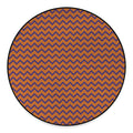 Halloween Zigzag Pattern Print Round Floor Mat