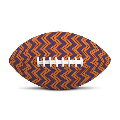 Halloween Zigzag Pattern Print Rugby Ball