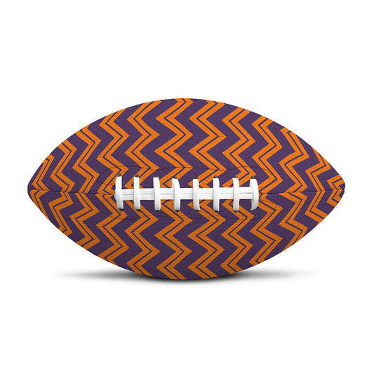 Halloween Zigzag Pattern Print Rugby Ball