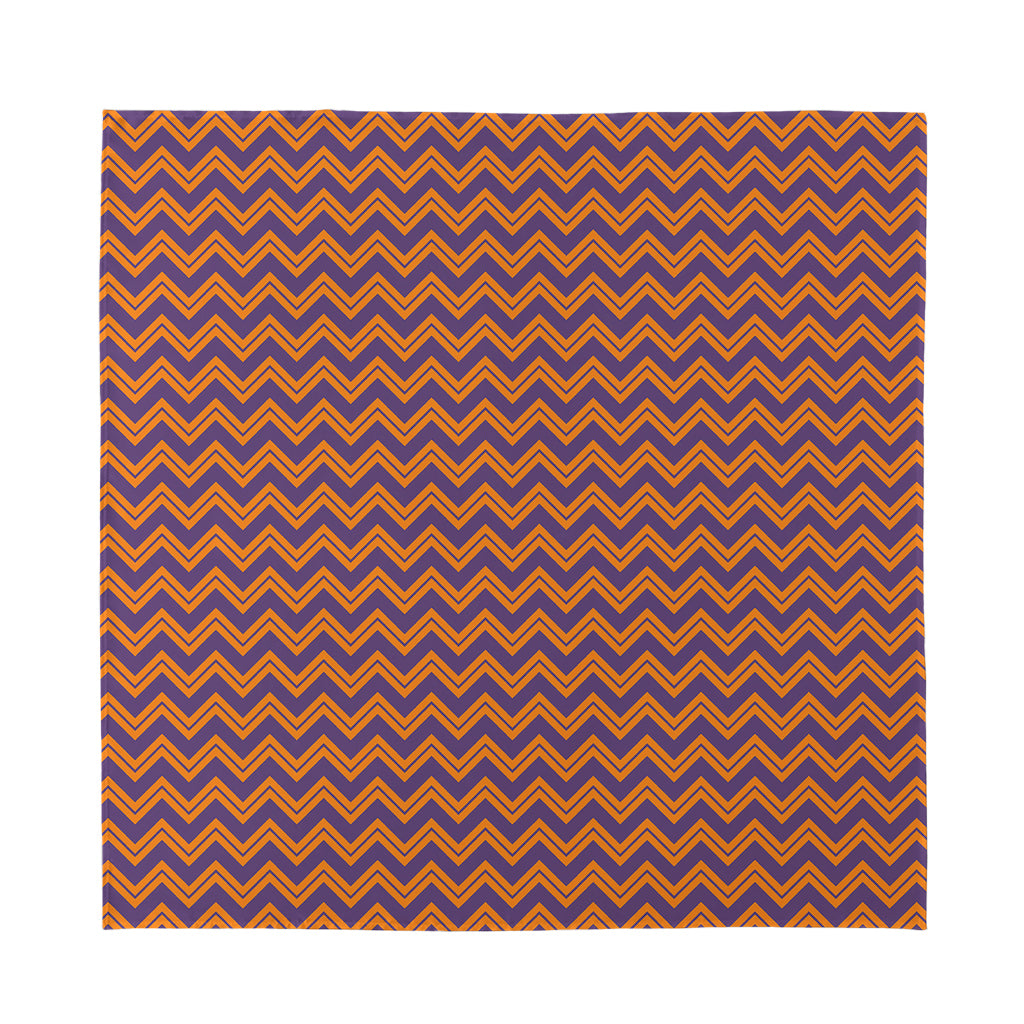 Halloween Zigzag Pattern Print Silk Bandana